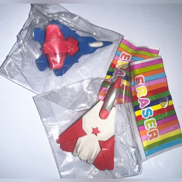 $1 Colorful Jet Fighter Eraser. NEW. 1@Random. $1 WITH ANY $10 ORDER OR MORE - Picture 7 of 9